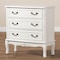 Baxton Studio Gabrielle White-Finished 3-Drawer Wood Dresser 162-10261 - alternate 9